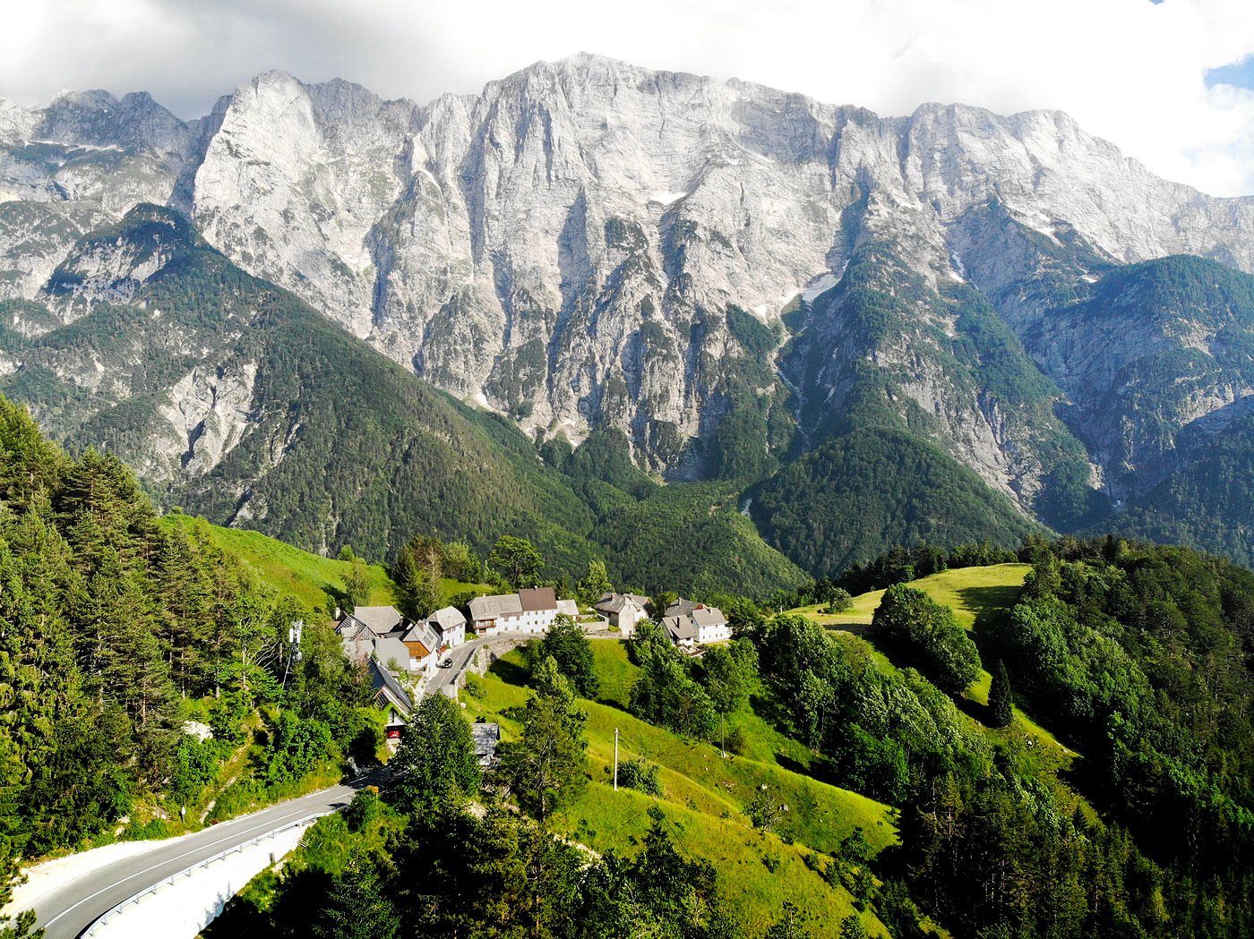 View of the village Strmec below Loška stena